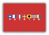 Thumbnail for Personalized Nautical Flags Canvas Wrap & Photo Print - Red - Front View