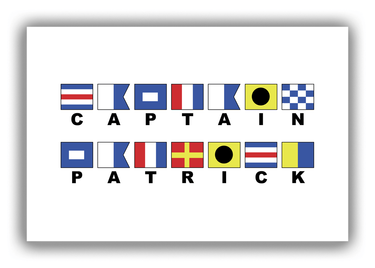 Personalized Nautical Flags Canvas Wrap & Photo Print - White - Front View