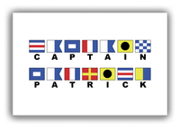 Thumbnail for Personalized Nautical Flags Canvas Wrap & Photo Print - White - Front View