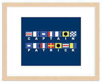 Thumbnail for Personalized Nautical Flags Wall Art Decor Poster Photo Print, Ideal For Home or Office - Front View