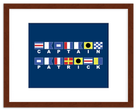Thumbnail for Personalized Nautical Flags Wall Art Decor Poster Photo Print, Ideal For Home or Office - Front View