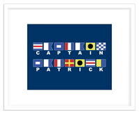 Thumbnail for Personalized Nautical Flags Wall Art Decor Poster Photo Print, Ideal For Home or Office - Front View
