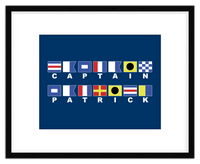 Thumbnail for Personalized Nautical Flags Wall Art Decor Poster Photo Print, Ideal For Home or Office - Front View
