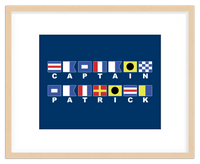 Thumbnail for Personalized Nautical Flags Wall Art Decor Poster Photo Print, Ideal For Home or Office - Front View