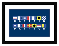 Thumbnail for Personalized Nautical Flags Wall Art Decor Poster Photo Print, Ideal For Home or Office - Front View