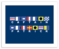 Thumbnail for Personalized Nautical Flags Wall Art Decor Poster Photo Print, Ideal For Home or Office - Front View