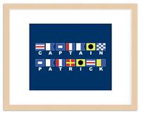 Thumbnail for Personalized Nautical Flags Wall Art Decor Poster Photo Print, Ideal For Home or Office - Front View