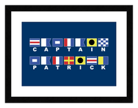 Thumbnail for Personalized Nautical Flags Wall Art Decor Poster Photo Print, Ideal For Home or Office - Front View