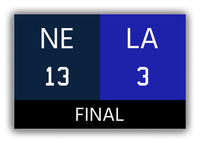 Thumbnail for New England vs Los Angeles Canvas Wrap & Photo Print - 2018 2019 Football Championship - Front View