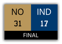 Thumbnail for New Orleans vs Indianapolis Canvas Wrap & Photo Print - 2009 2010 Football Championship - Front View