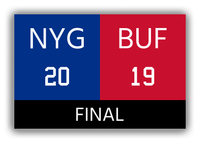 Thumbnail for New York vs Buffalo Canvas Wrap & Photo Print - 1990 1991 Football Championship - Front View