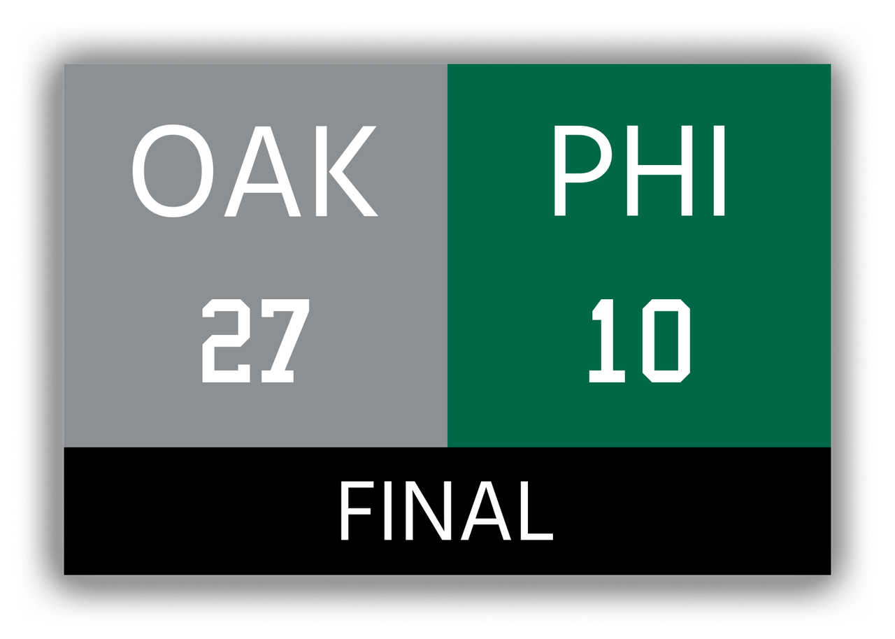 Oakland vs Philadelphia Canvas Wrap & Photo Print - 1980 1981 Football Championship - Front View