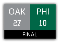Thumbnail for Oakland vs Philadelphia Canvas Wrap & Photo Print - 1980 1981 Football Championship - Front View