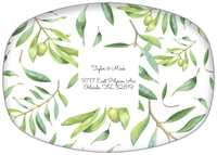 Thumbnail for Personalized Olive Branch Platter - Center Text - Front View