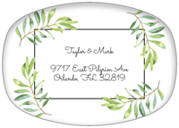 Thumbnail for Personalized Olive Branch Platter - Center Text With Border - Front View
