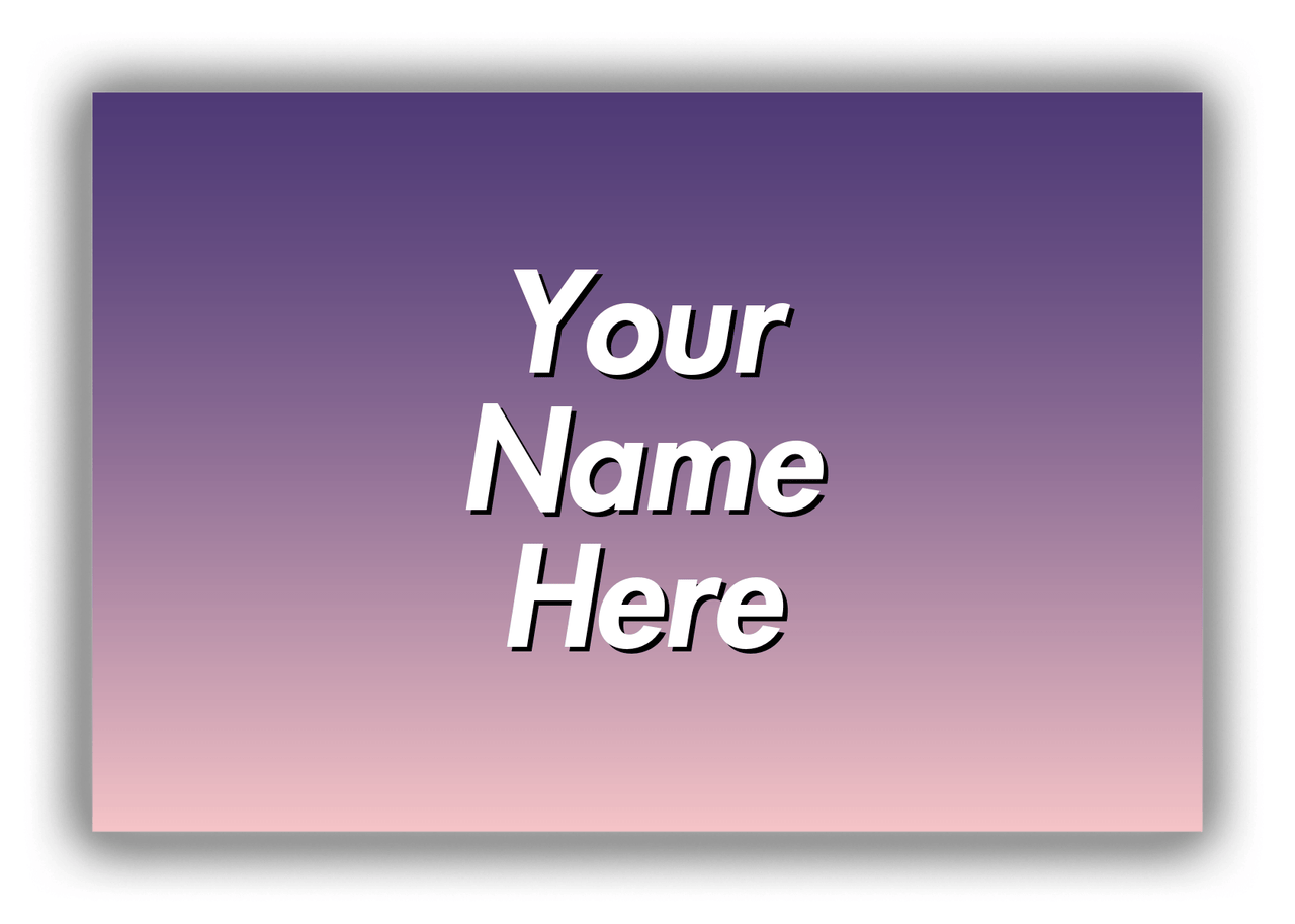 Personalized Ombre Canvas Wrap & Photo Print - Purple and Pink - Front View