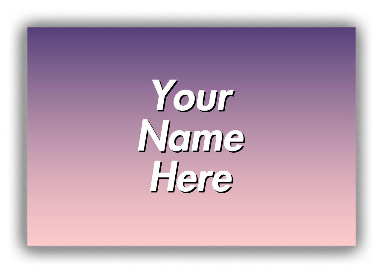 Personalized Ombre Canvas Wrap & Photo Print - Purple and Pink - Front View
