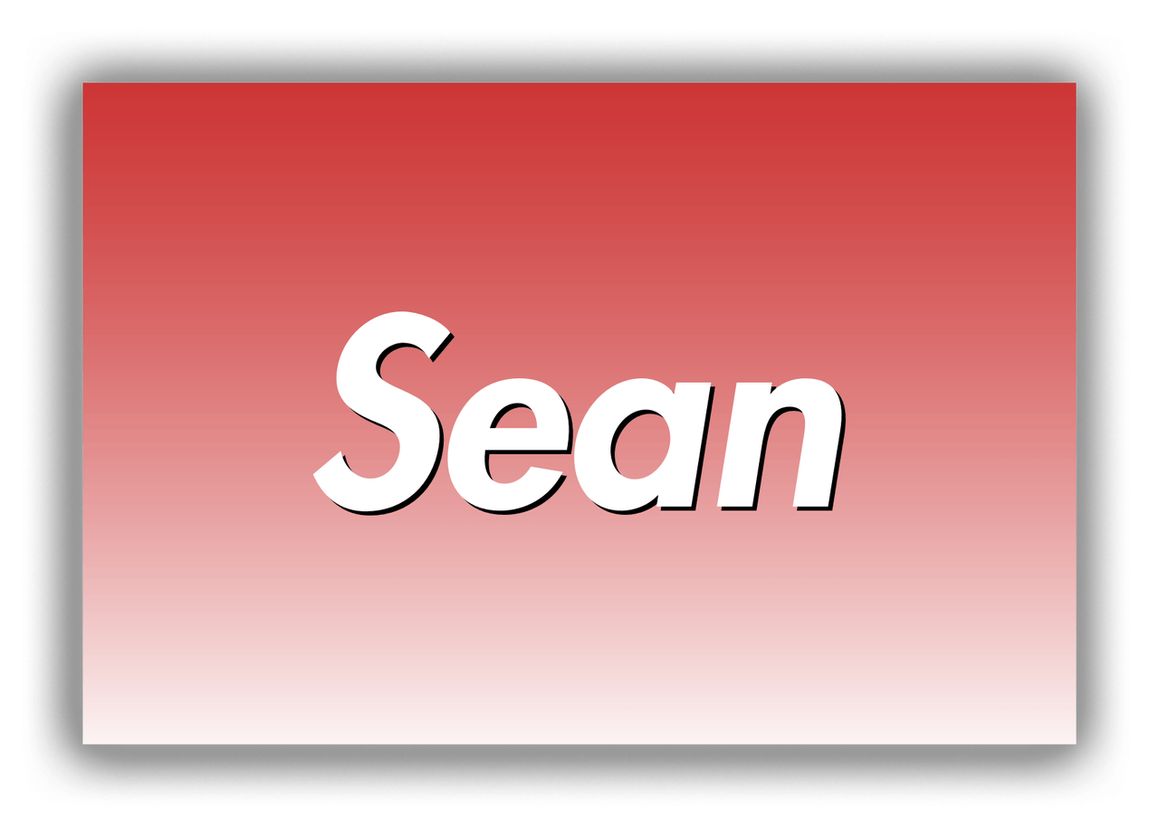 Personalized Ombre Canvas Wrap & Photo Print - Red and White - Front View