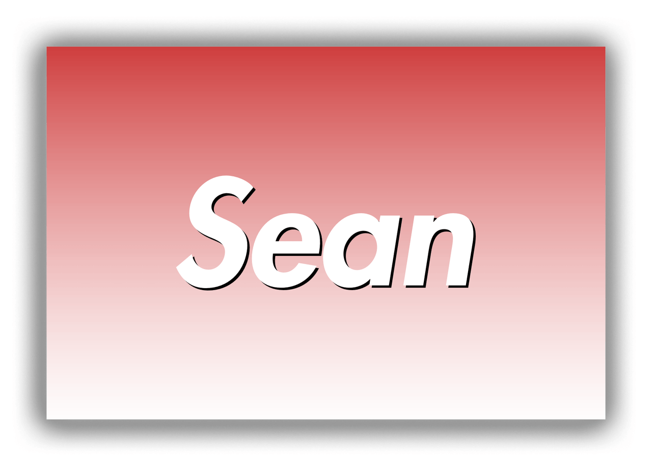 Personalized Ombre Canvas Wrap & Photo Print - Red and White - Front View