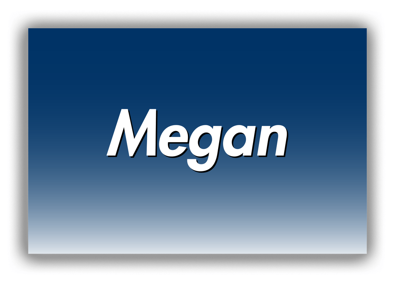 Personalized Ombre Canvas Wrap & Photo Print - Blue and White - Front View