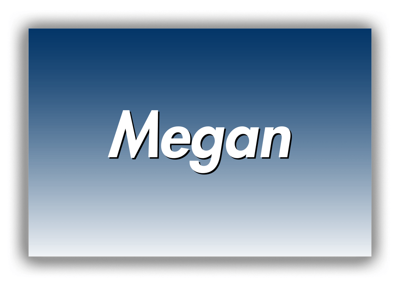 Personalized Ombre Canvas Wrap & Photo Print - Blue and White - Front View