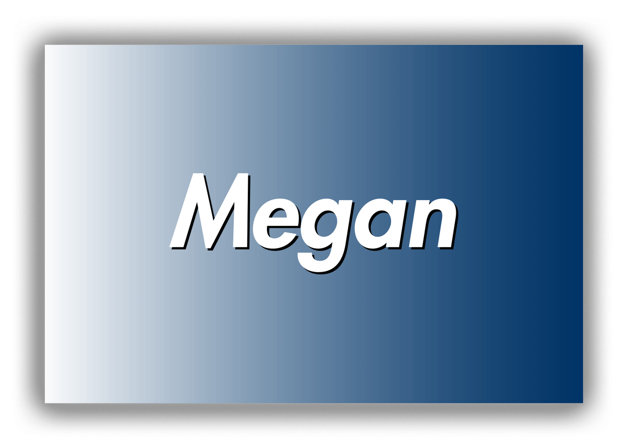 Personalized Ombre Canvas Wrap & Photo Print - Blue and White - Front View