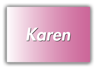 Thumbnail for Personalized Ombre Canvas Wrap & Photo Print - Pink and White - Front View