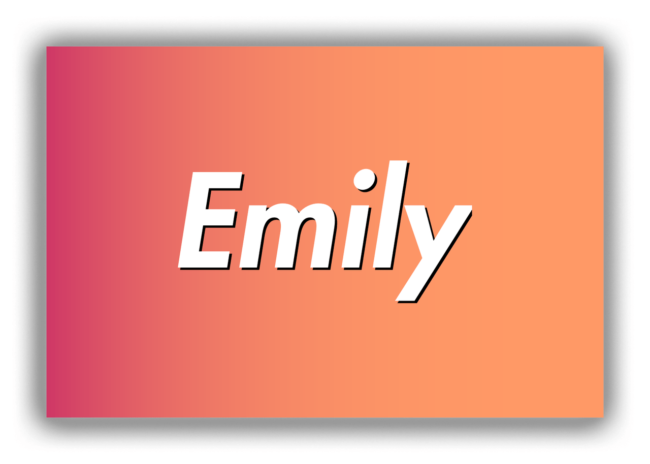 Personalized Ombre Canvas Wrap & Photo Print - Orange and Pink - Front View