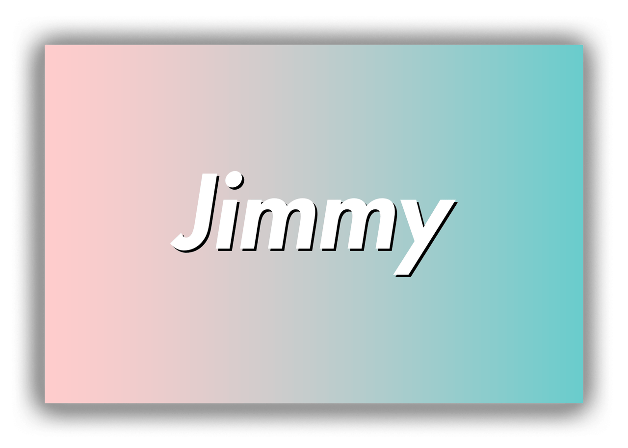 Personalized Ombre Canvas Wrap & Photo Print - Teal and Pink - Front View