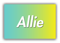 Thumbnail for Personalized Ombre Canvas Wrap & Photo Print - Yellow and Teal - Front View
