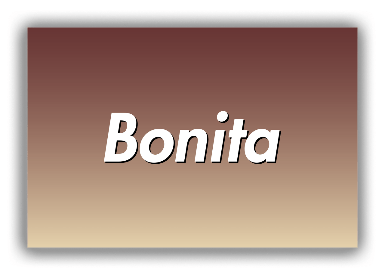 Personalized Ombre Canvas Wrap & Photo Print - Brown and Tan - Front View