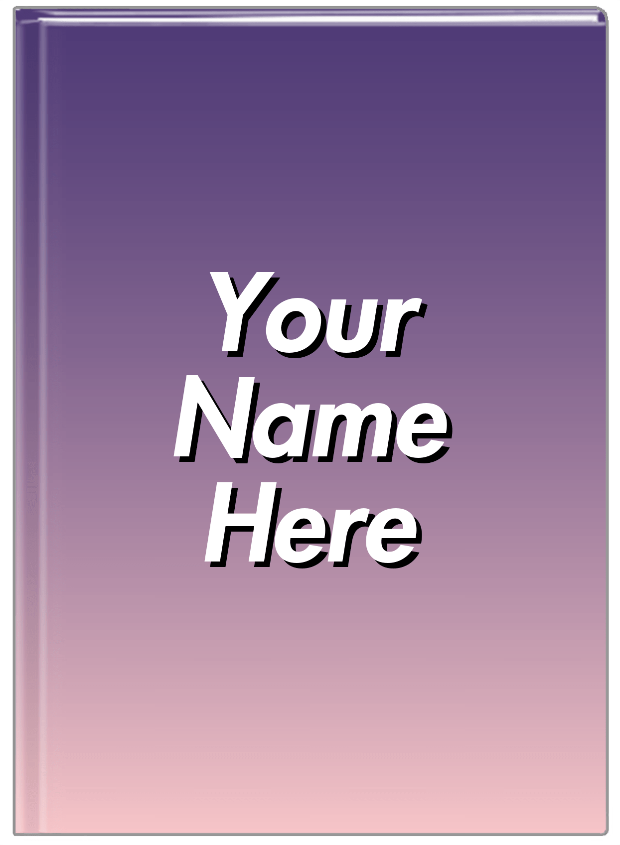 Personalized Ombre Journal - Purple and Pink - Front View