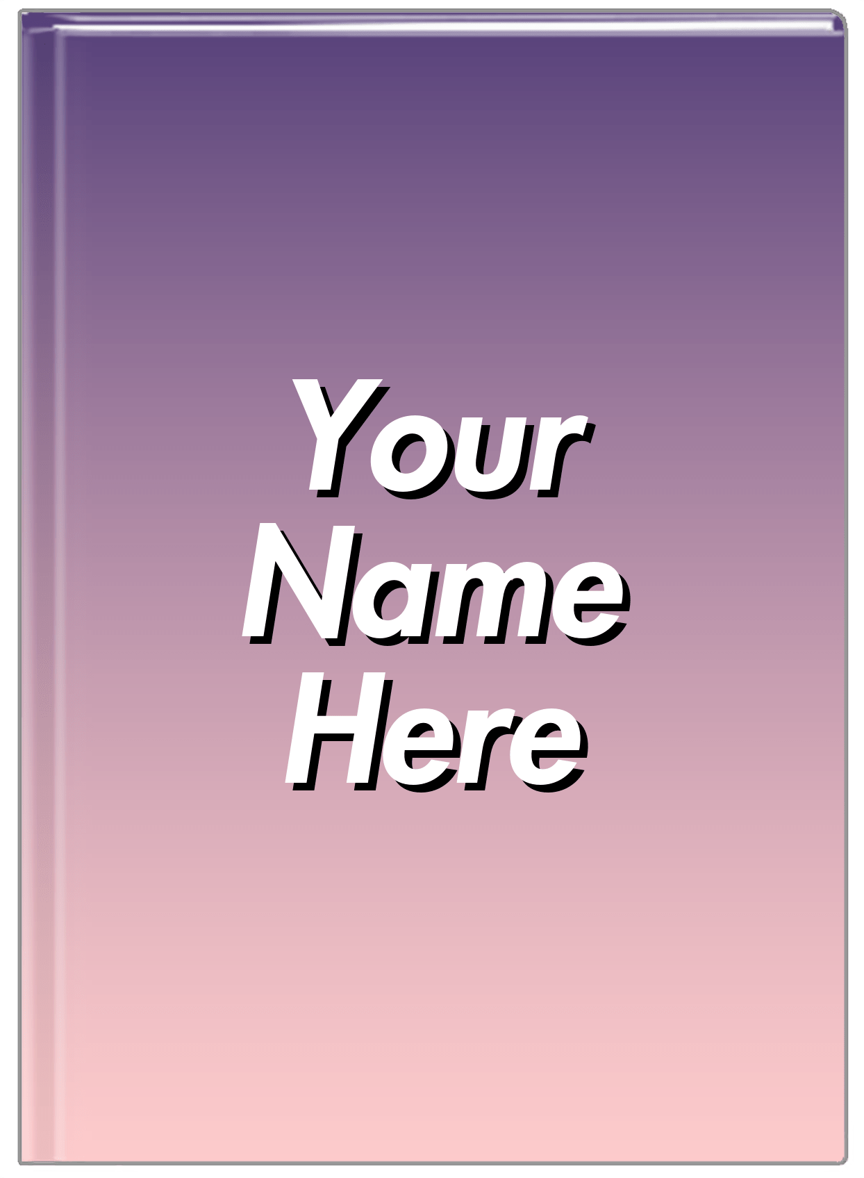 Personalized Ombre Journal - Purple and Pink - Front View