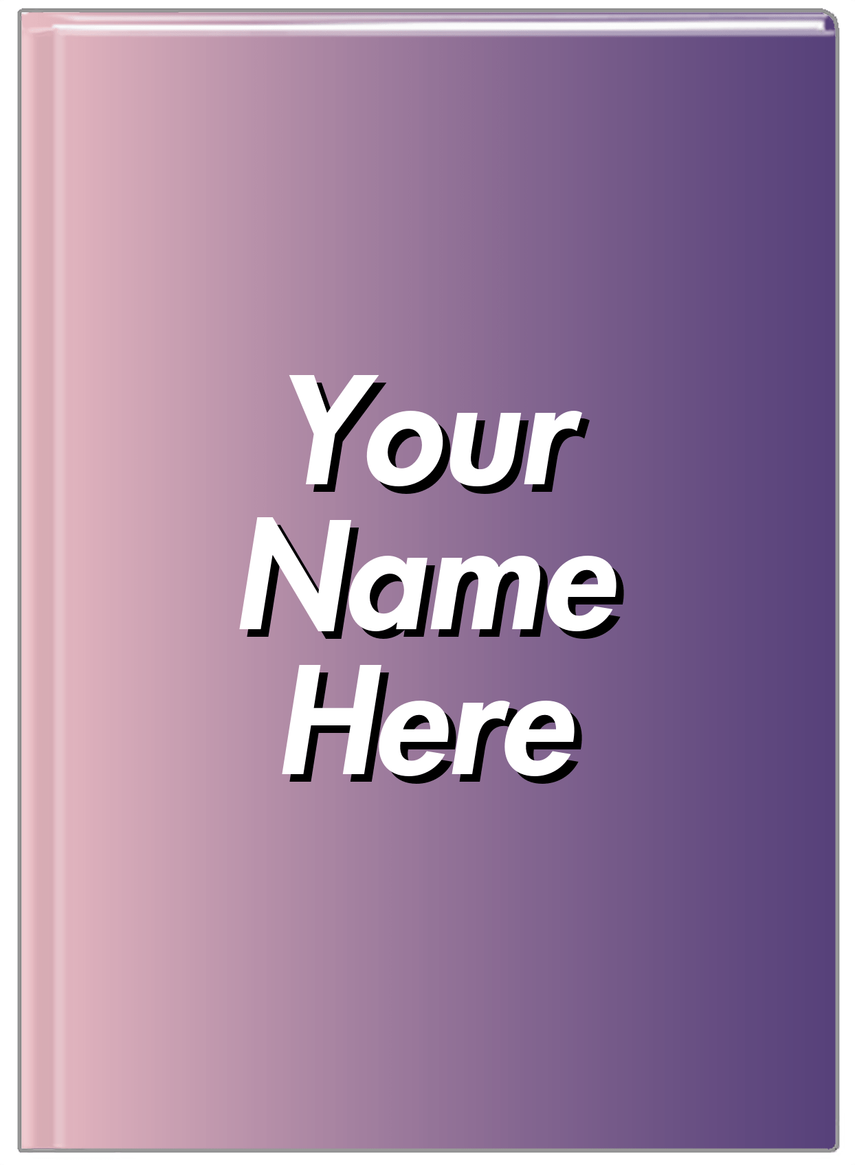 Personalized Ombre Journal - Purple and Pink - Front View