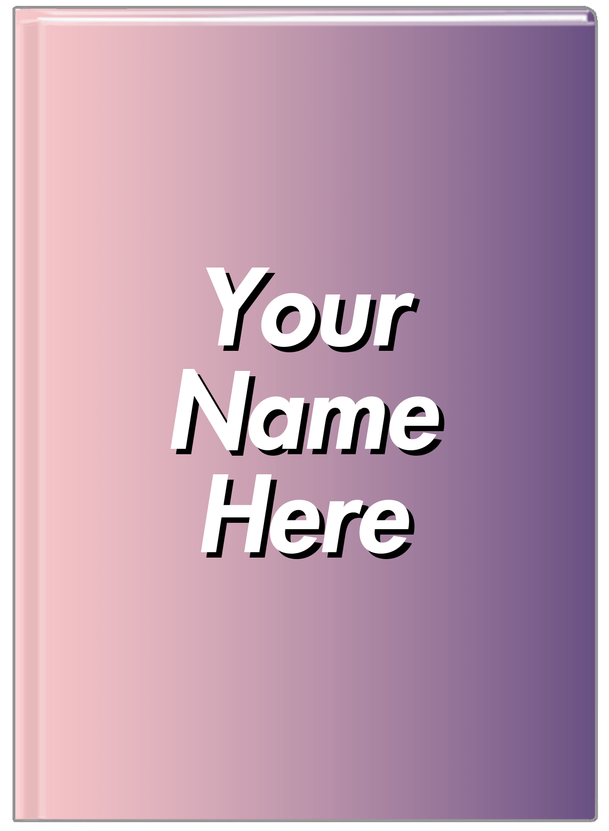 Personalized Ombre Journal - Purple and Pink - Front View