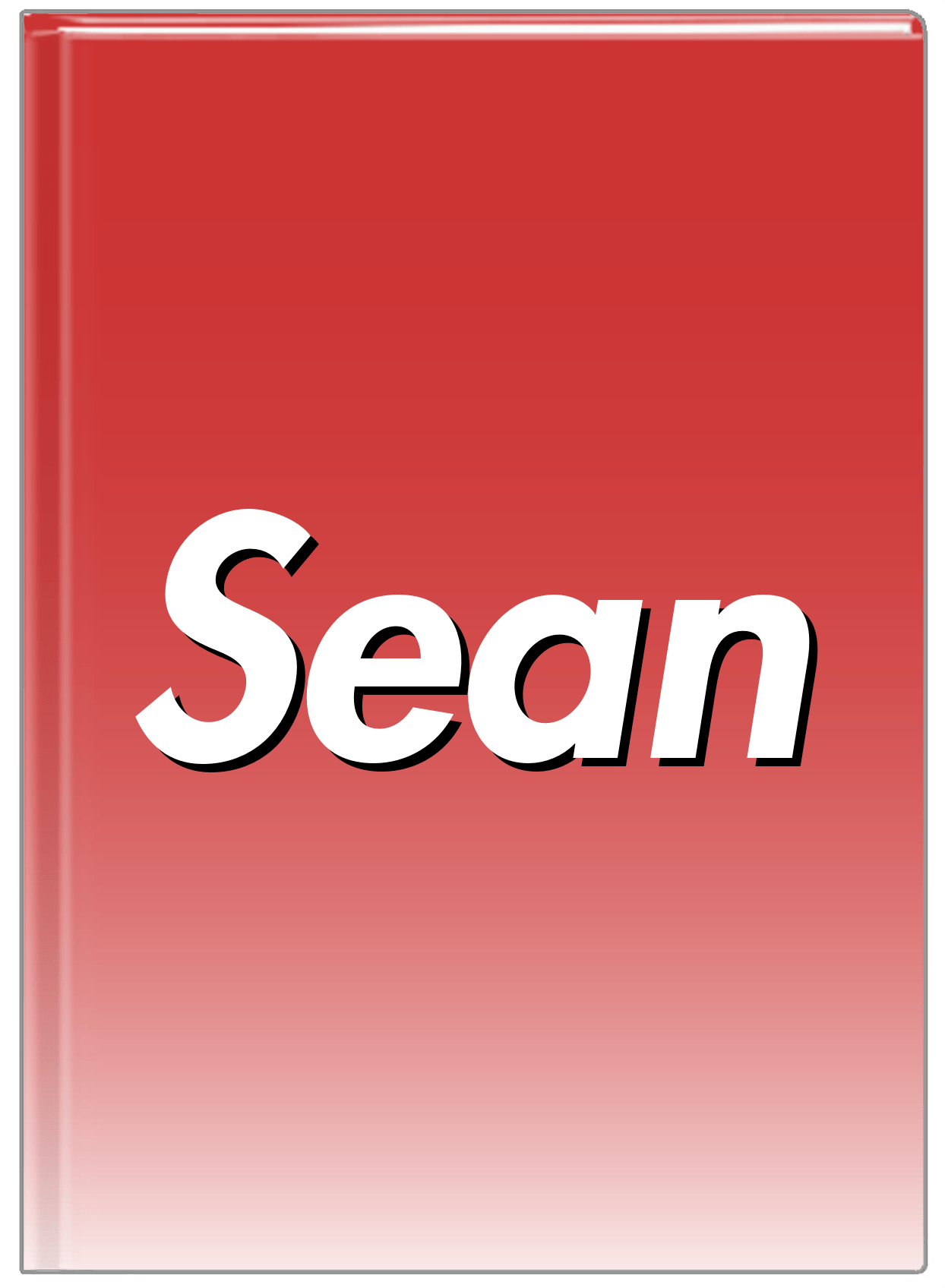 Personalized Ombre Journal - Red and White - Front View