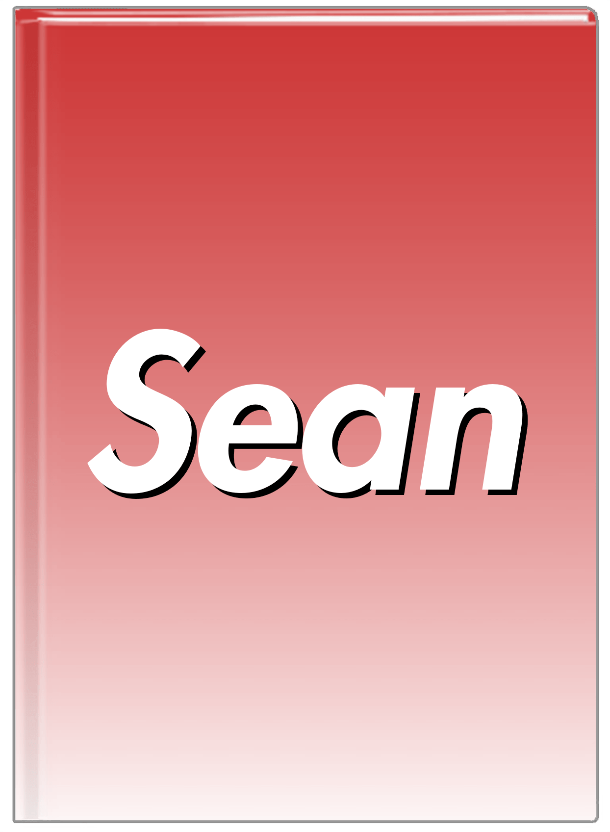 Personalized Ombre Journal - Red and White - Front View