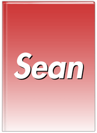 Thumbnail for Personalized Ombre Journal - Red and White - Front View