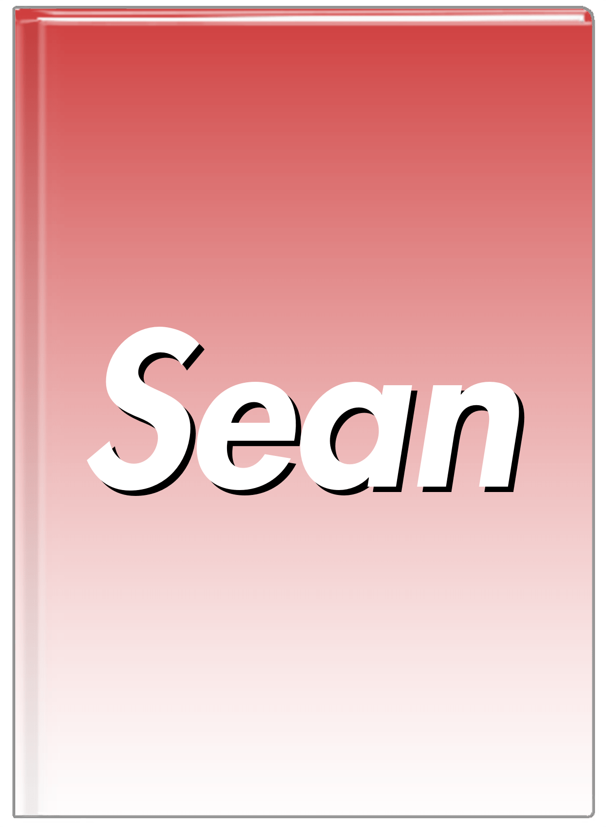 Personalized Ombre Journal - Red and White - Front View