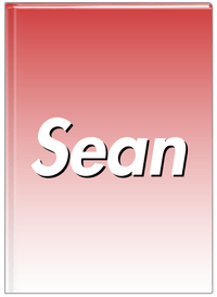 Thumbnail for Personalized Ombre Journal - Red and White - Front View