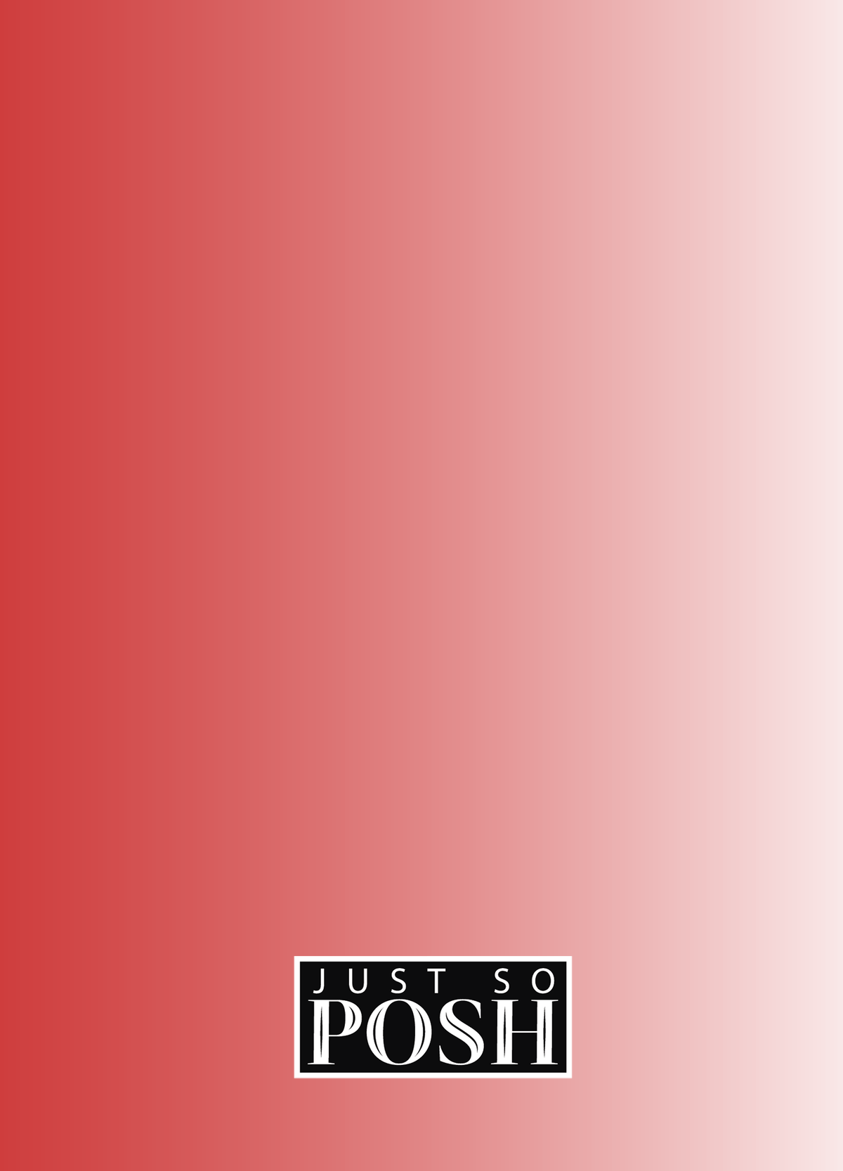 Personalized Ombre Journal - Red and White - Back View
