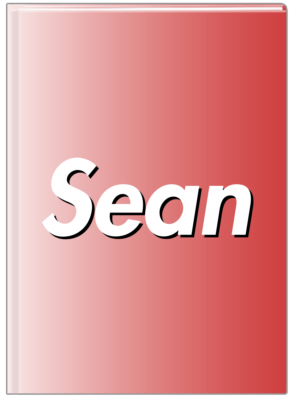 Personalized Ombre Journal - Red and White - Front View