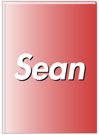 Thumbnail for Personalized Ombre Journal - Red and White - Front View