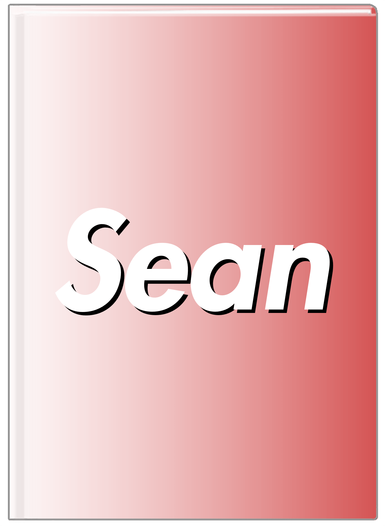 Personalized Ombre Journal - Red and White - Front View