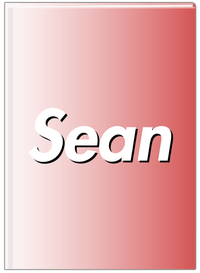 Thumbnail for Personalized Ombre Journal - Red and White - Front View