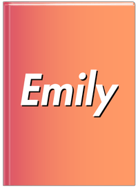 Thumbnail for Personalized Ombre Journal - Orange and Pink - Front View