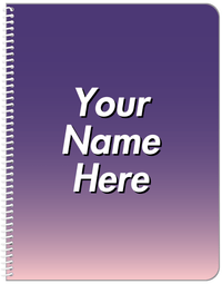 Thumbnail for Personalized Ombre Notebook - Purple and Pink - Front View