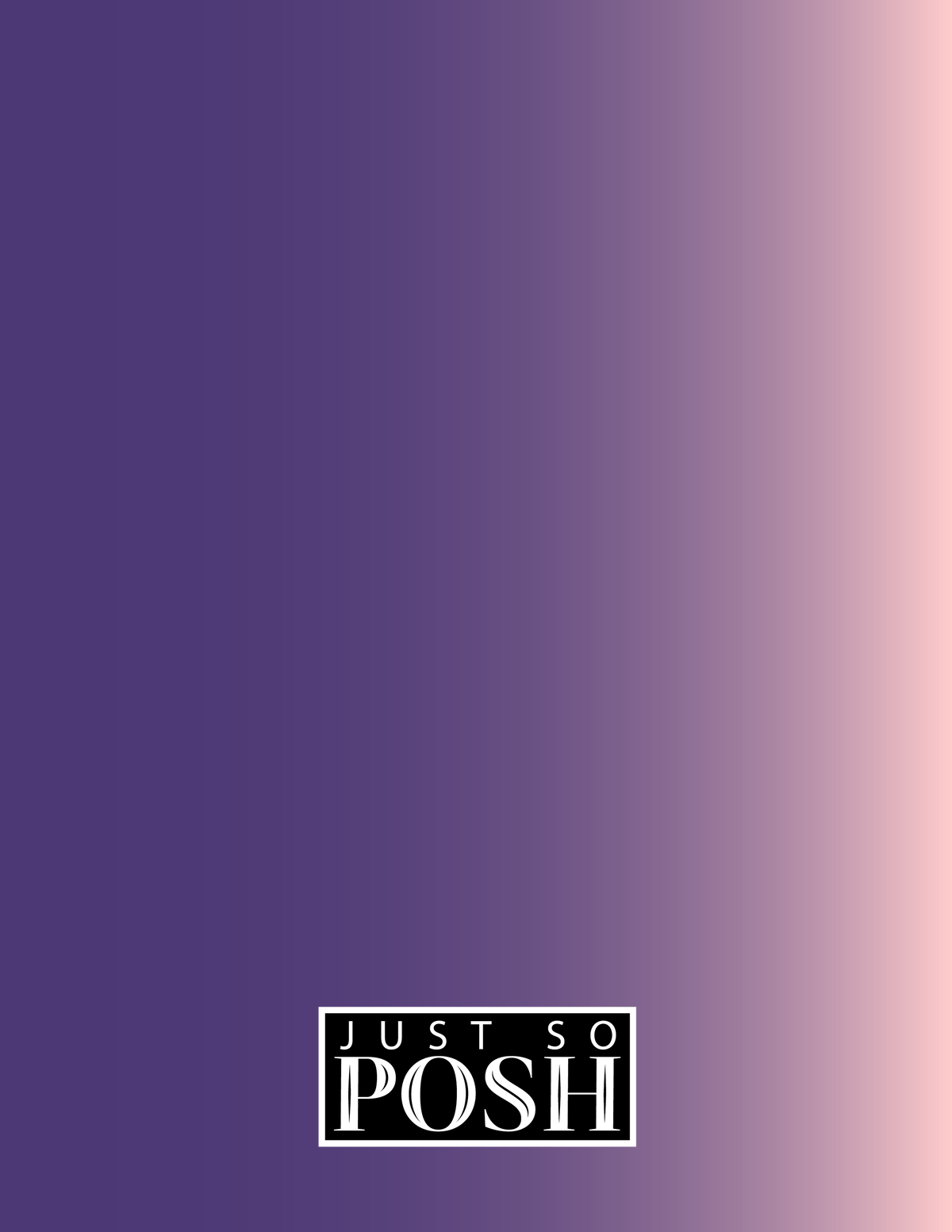 Personalized Ombre Notebook - Purple and Pink - Back View