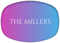 Thumbnail for Personalized Ombre Plastic Platter - Name - Front View