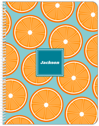 Thumbnail for Personalized Oranges Notebook - Square Nameplate - Front View